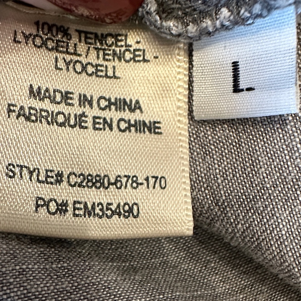 Cloth & Stone Charcoal Gray Chambray Top - Picture 5 of 7